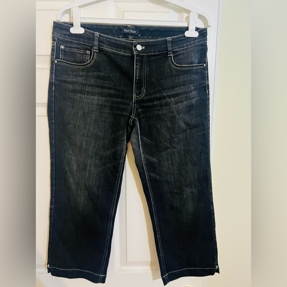 White House Black Market black Capri jeans